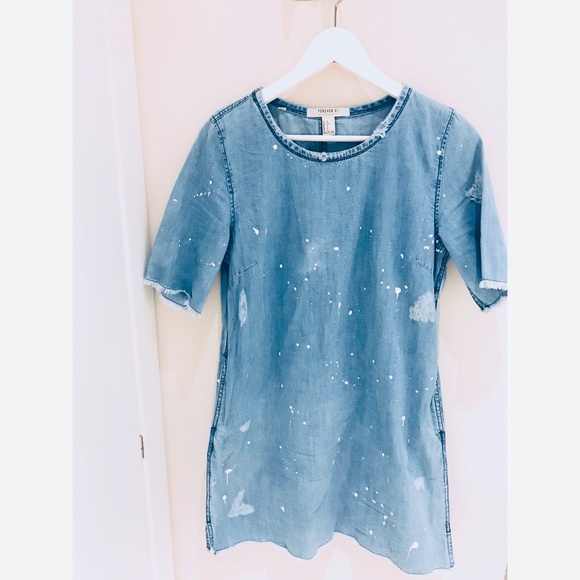 Denim Shift Dress Size S - Picture 2 of 7